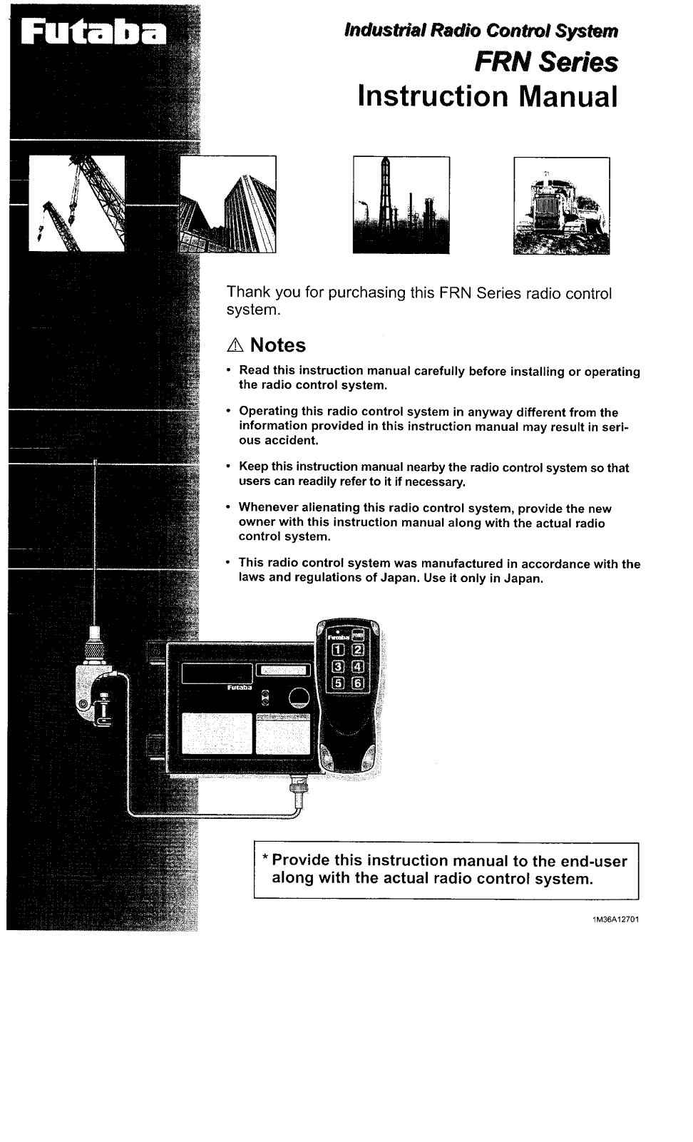 Futaba FRN601U T1 User Manual