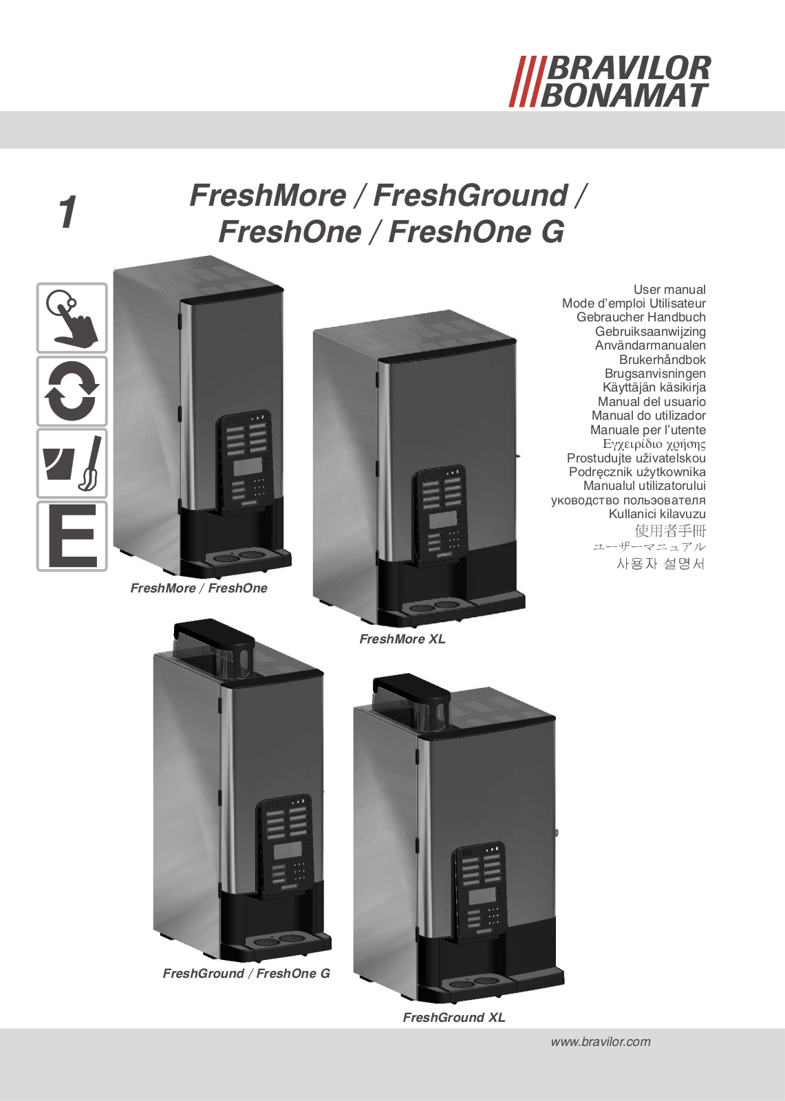 Bravilor FM XL 420, FM XL 330, FreshOne, FG XL 513, FG 310 User Manual