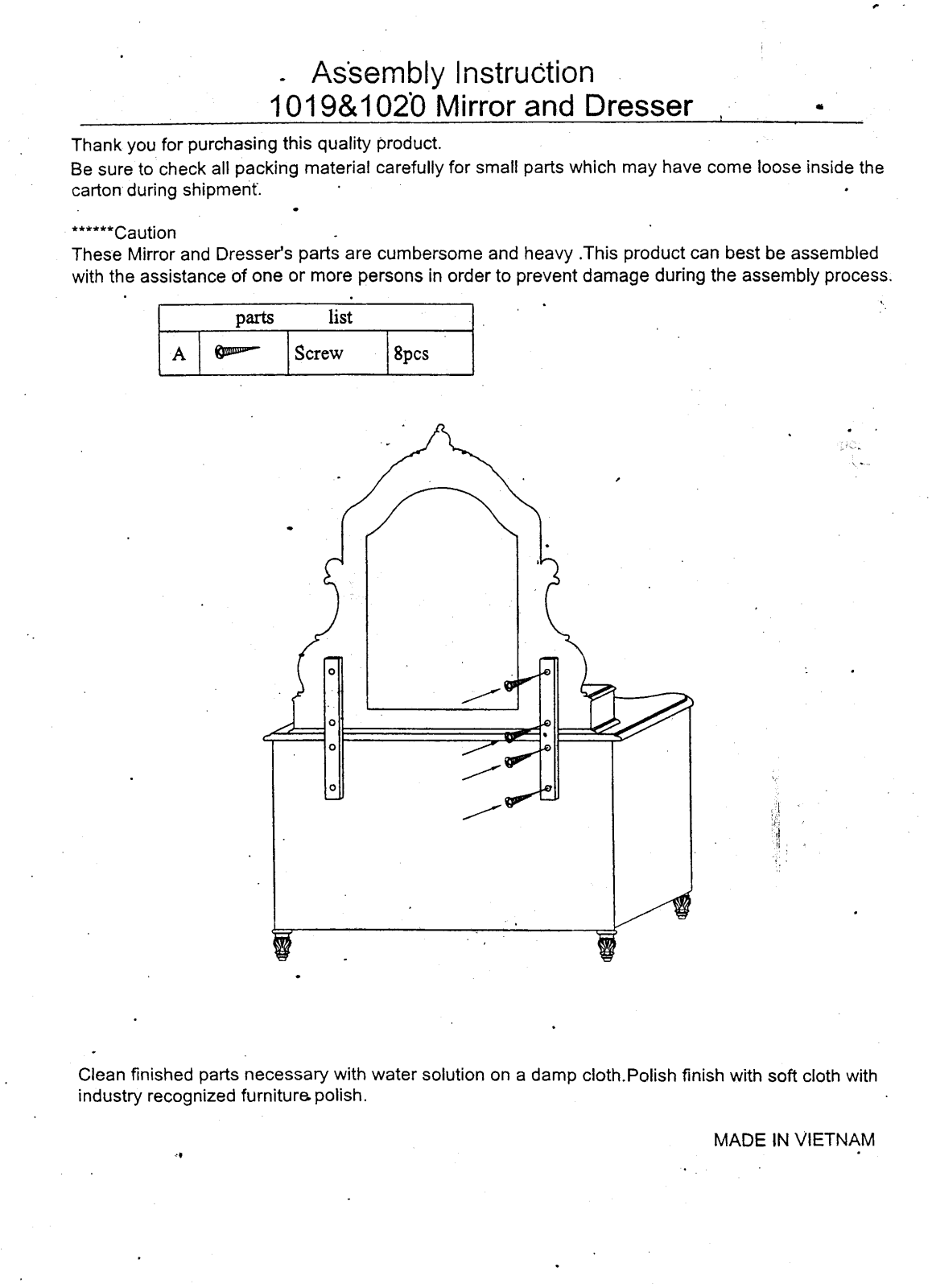 Acme Furniture 01019 User Manual