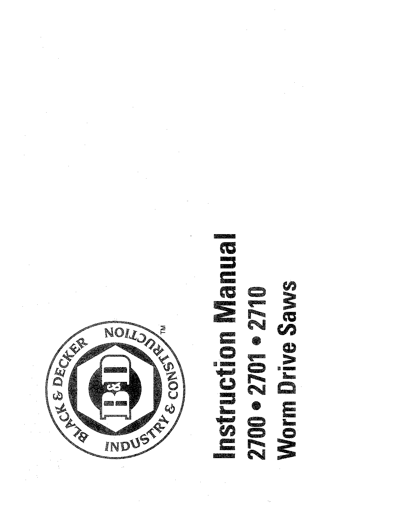 Black & Decker 2710, 2701, 2700 User Manual