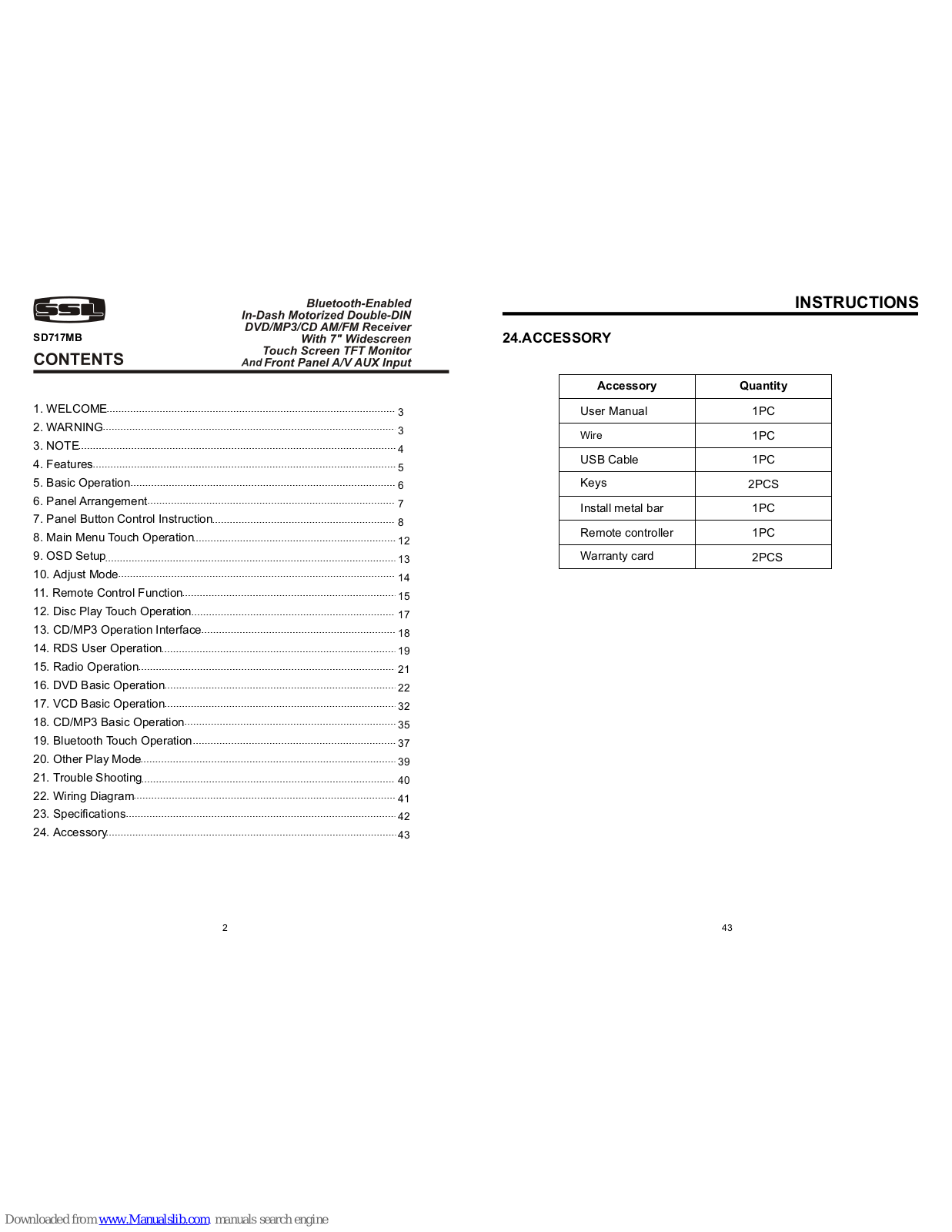 Ssl SD717MB, SMC2.100 Instruction Manual - ManualMachine.com