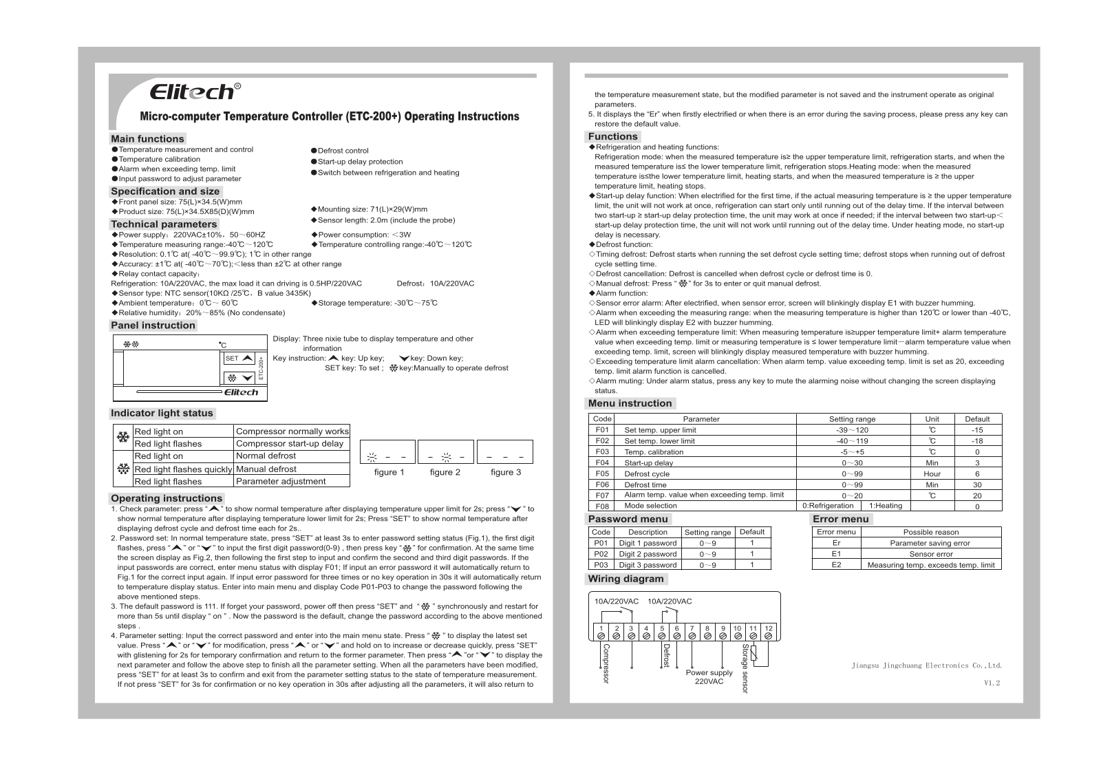 Elitech ETC-200+ User Manual