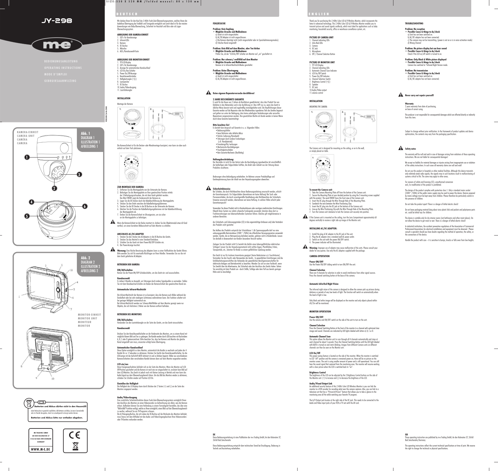 m-e JY-298 User guide