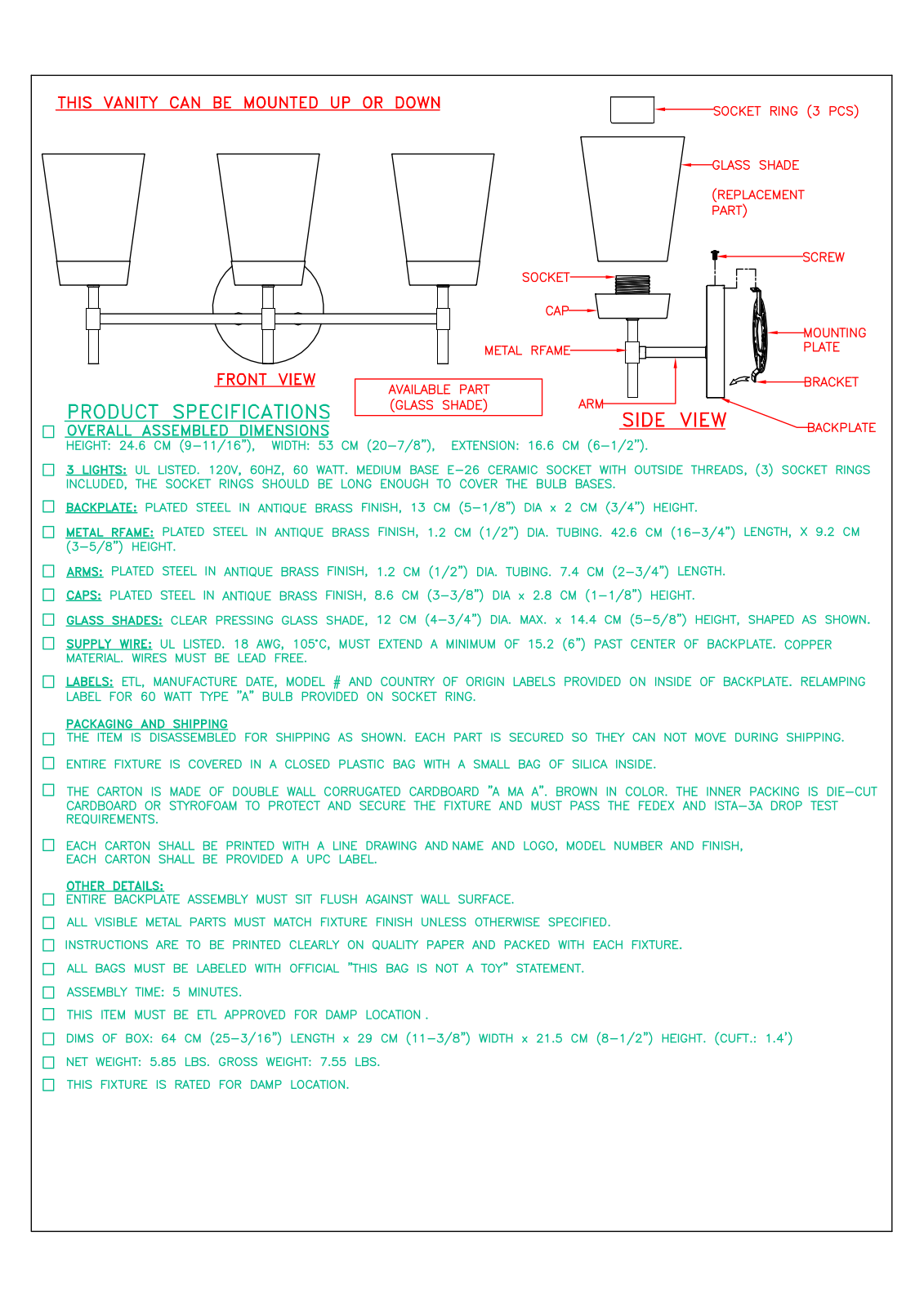 Wade Logan W003932986 Specifications - ManualMachine.com