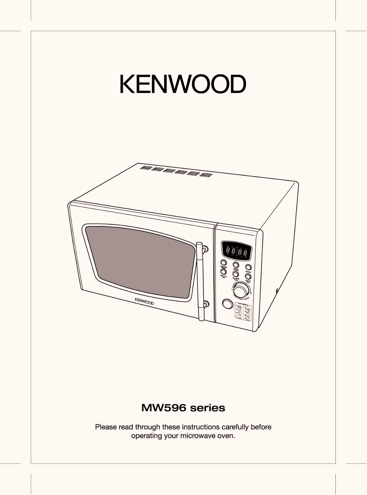 Kenmore MW596 Installation  Manual