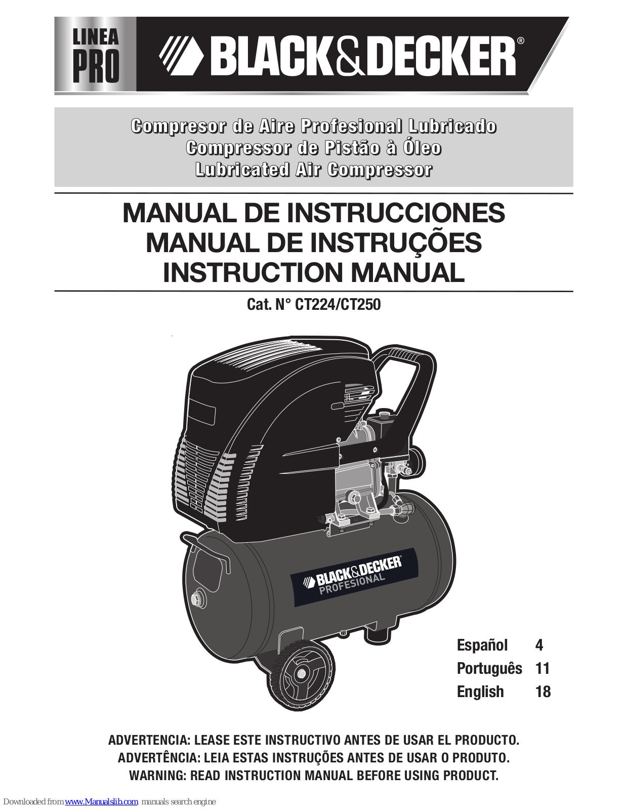 Black & Decker CT224, CT250 Instruction Manual