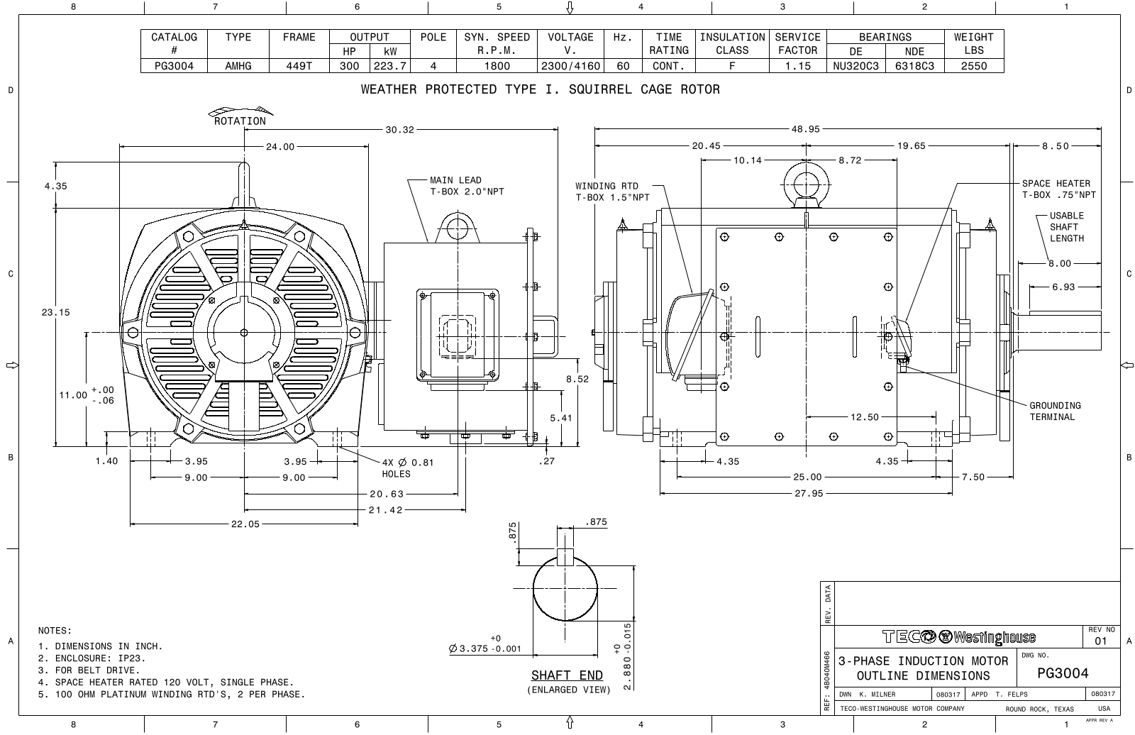 Teco PG3004 Reference Drawing