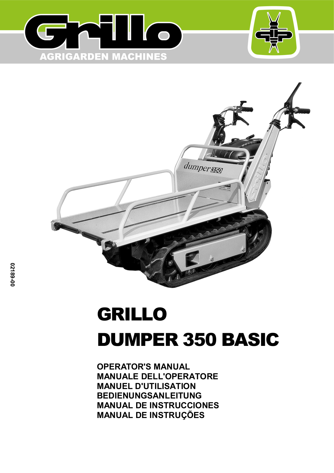 Grillo Dumper 350 BASIC User Manual