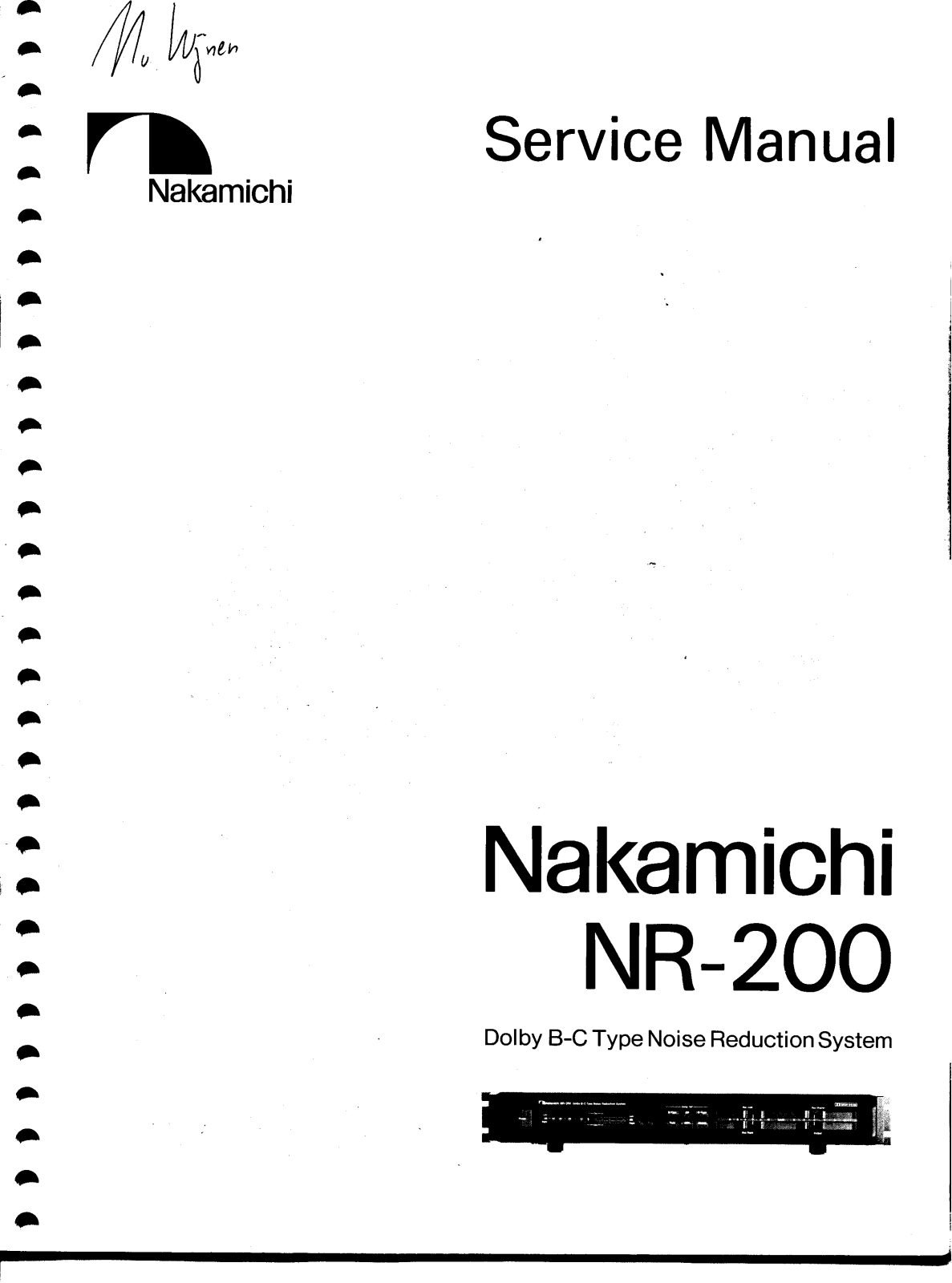 Nakamichi NR-200 Service manual