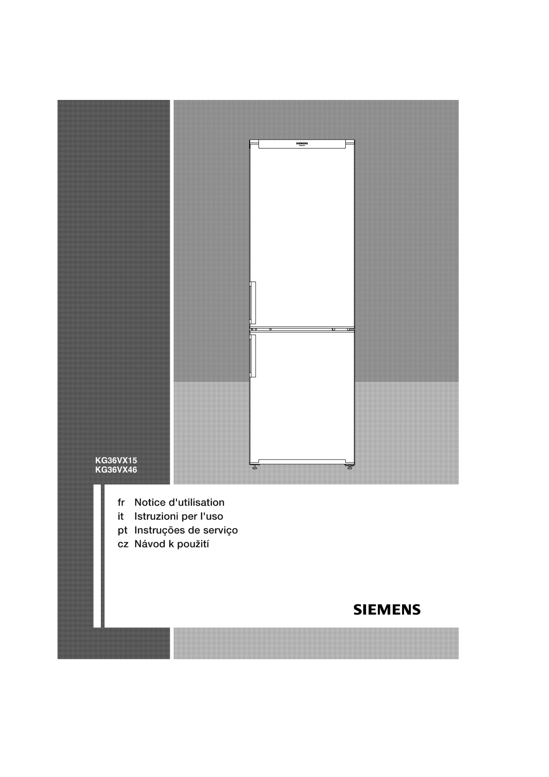 SIEMENS KG36VX46, KG36VX15 User Manual