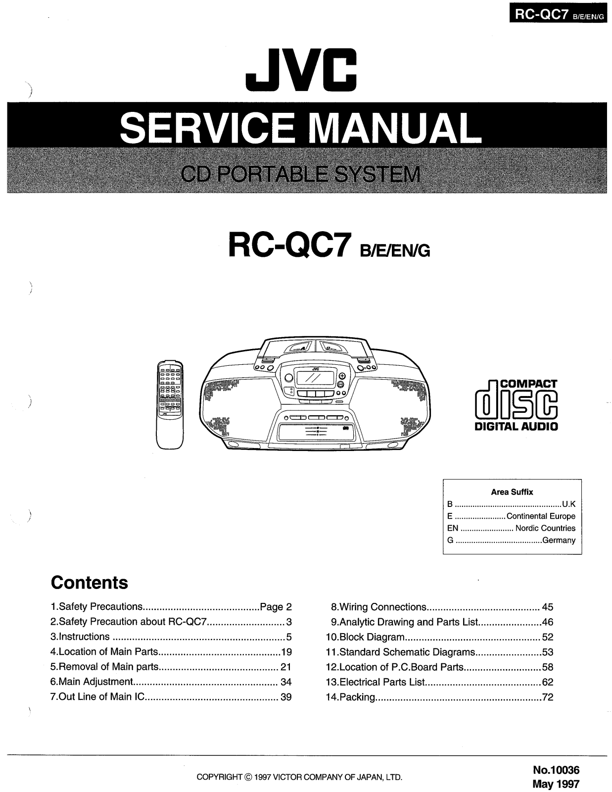 JVC RC-QC7B, RC-QC7E, RC-QC7EN, RC-QC7G Service Manual