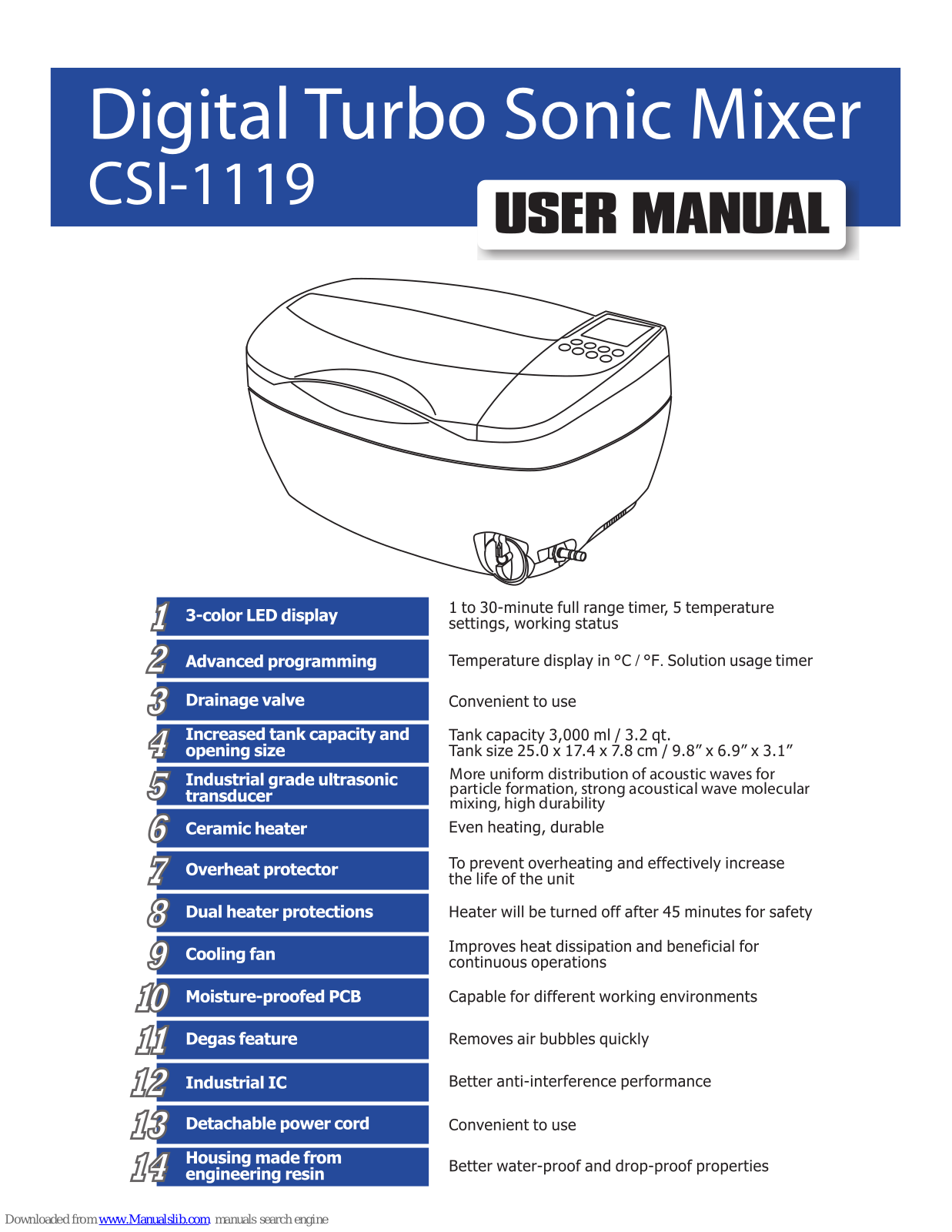 Culinary Sonic Instruments CSI-1119 User Manual - ManualMachine.com