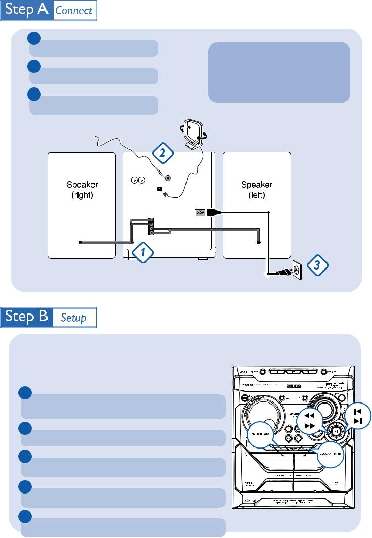 Philips FWM372, FWM572 Quick start guide