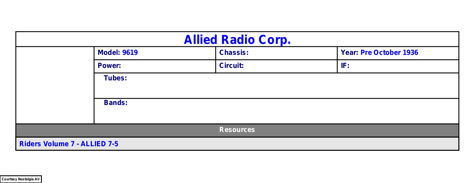 Allied Radio G9619 Schematic - ManualMachine.com