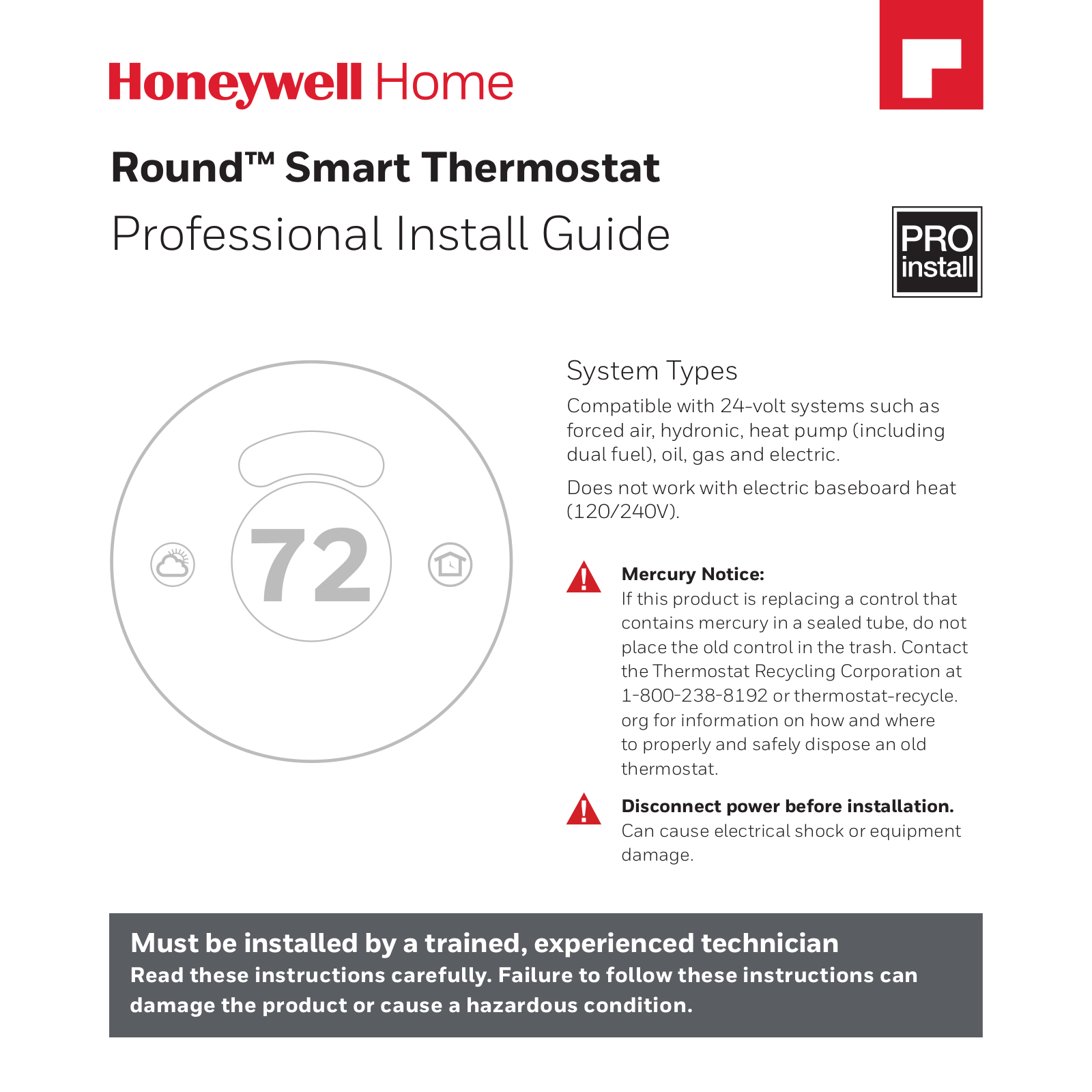 Honeywell Round User Manual