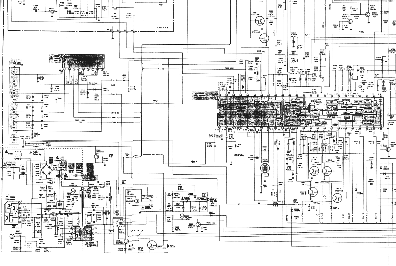 Hitachi CMT2117, CMT2145, CMT2157 Schematic