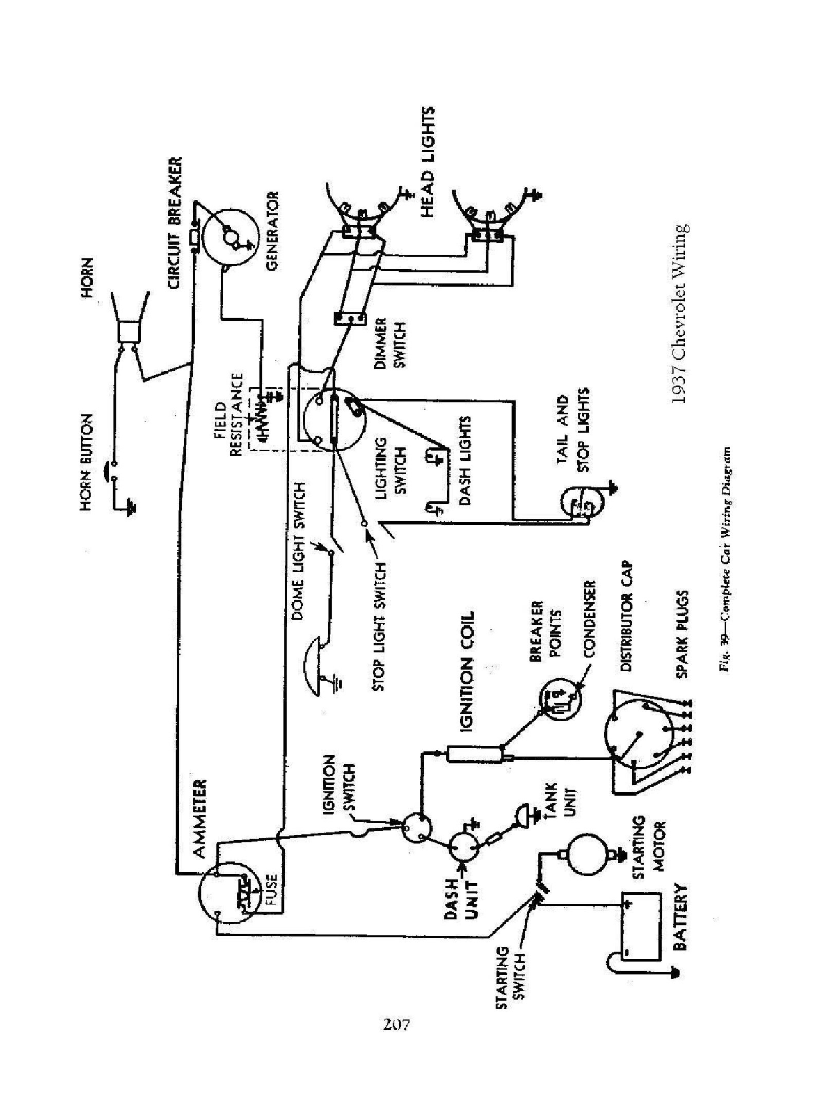 Chevrolet 1937 schematic