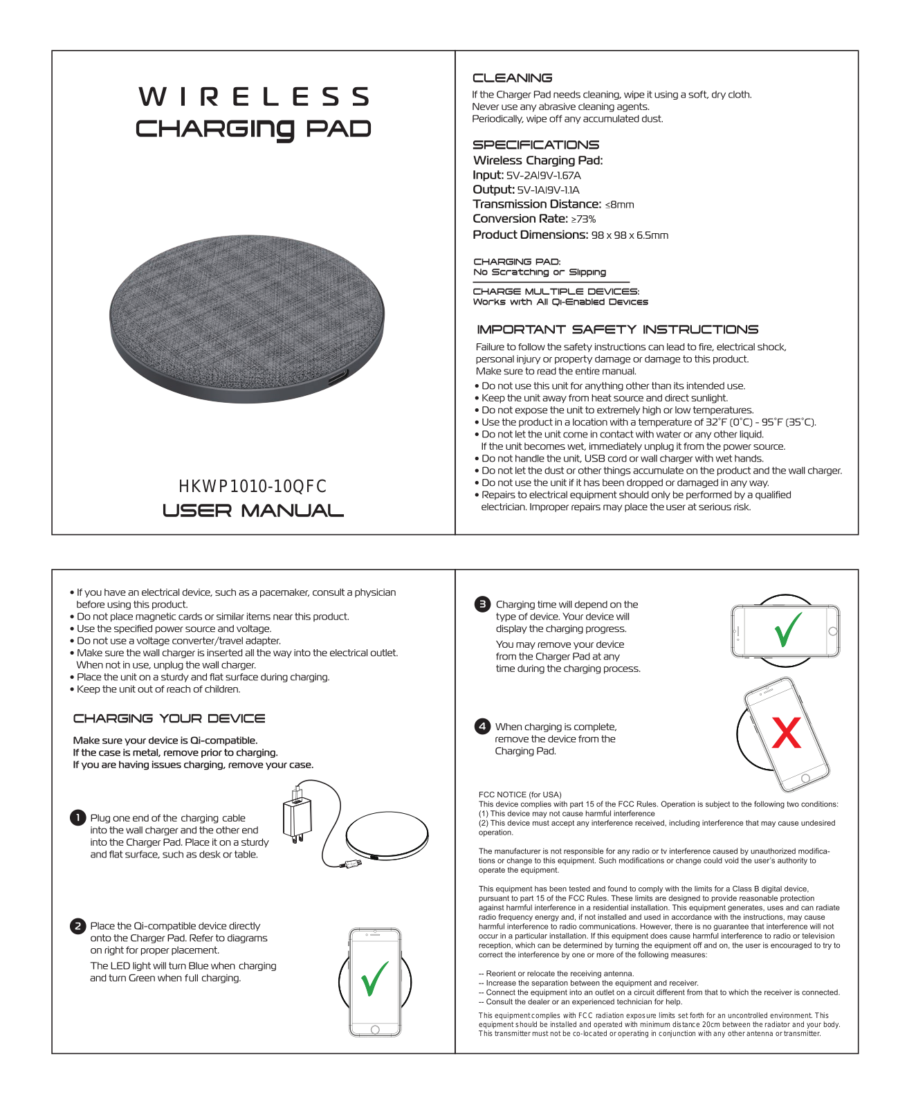 HANK ELECTRONICS 1010QFC Users manual