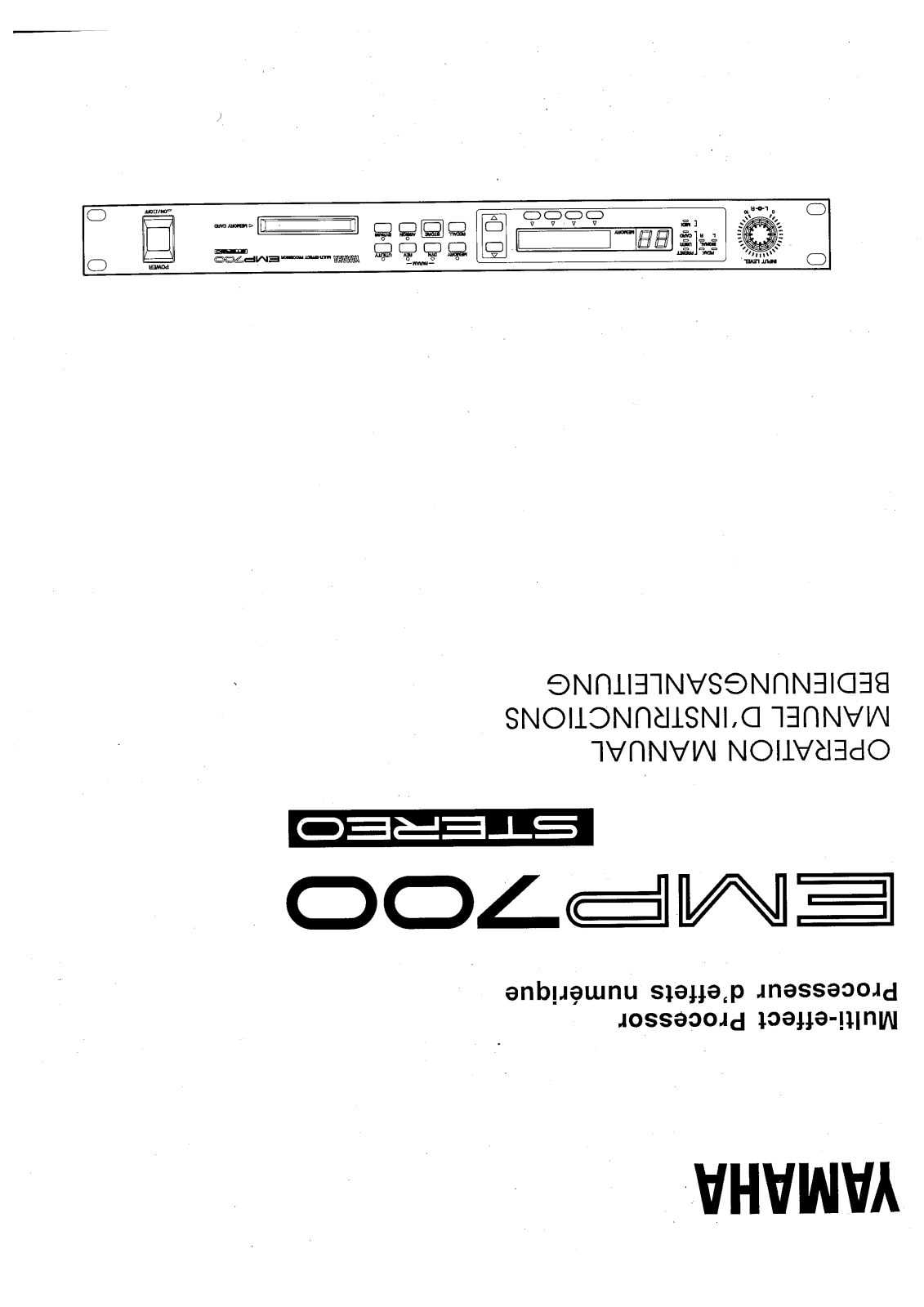 Yamaha Audio EMP700 User Manual