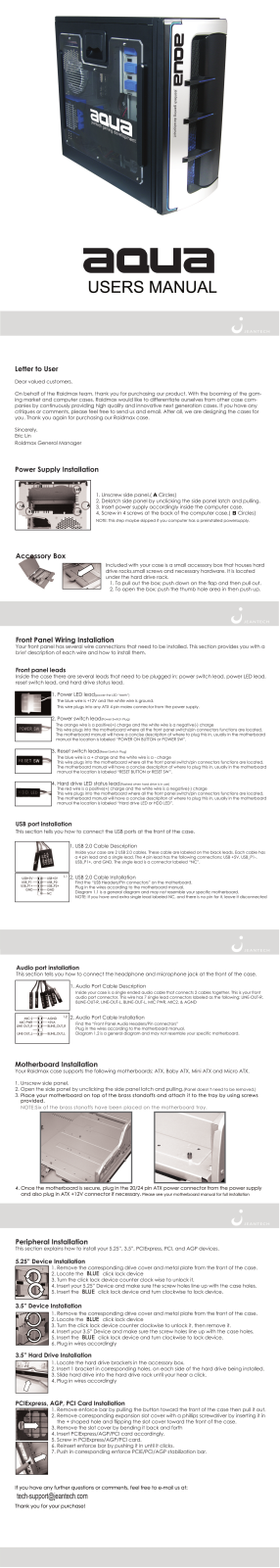 Jeantech AQUA User Manual