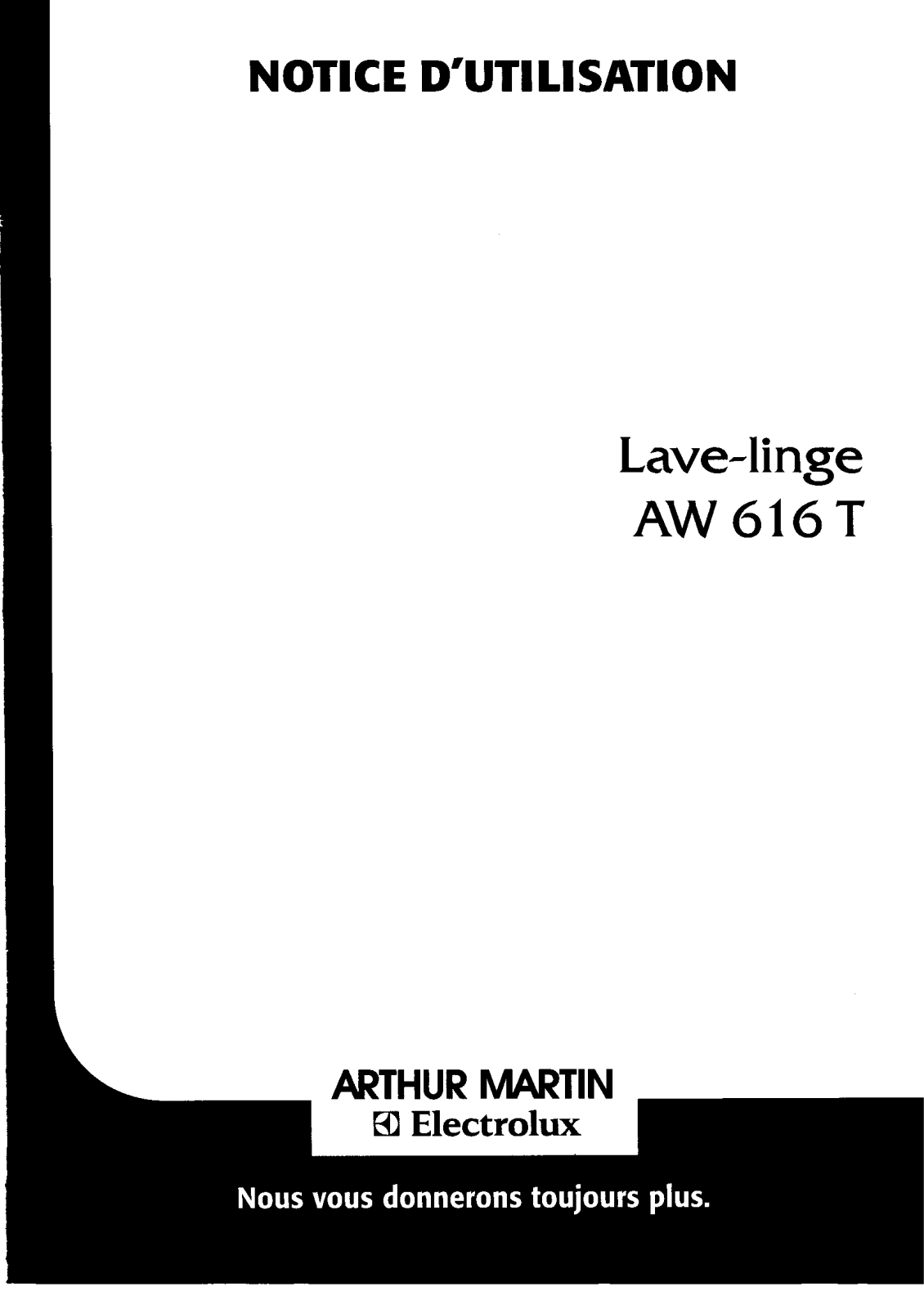Arthur martin AW616T User Manual