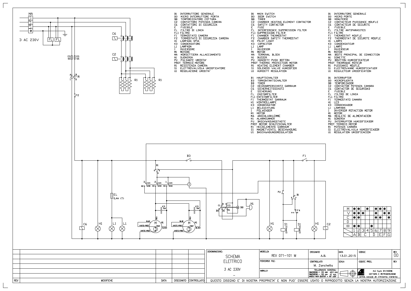 Lainox REV101M Drawing