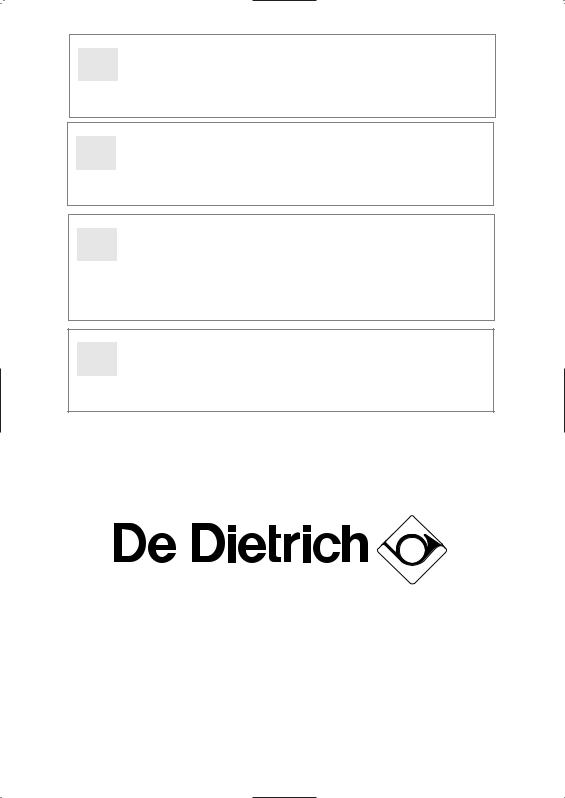 DeDietrich DTI308 Instruction Manual