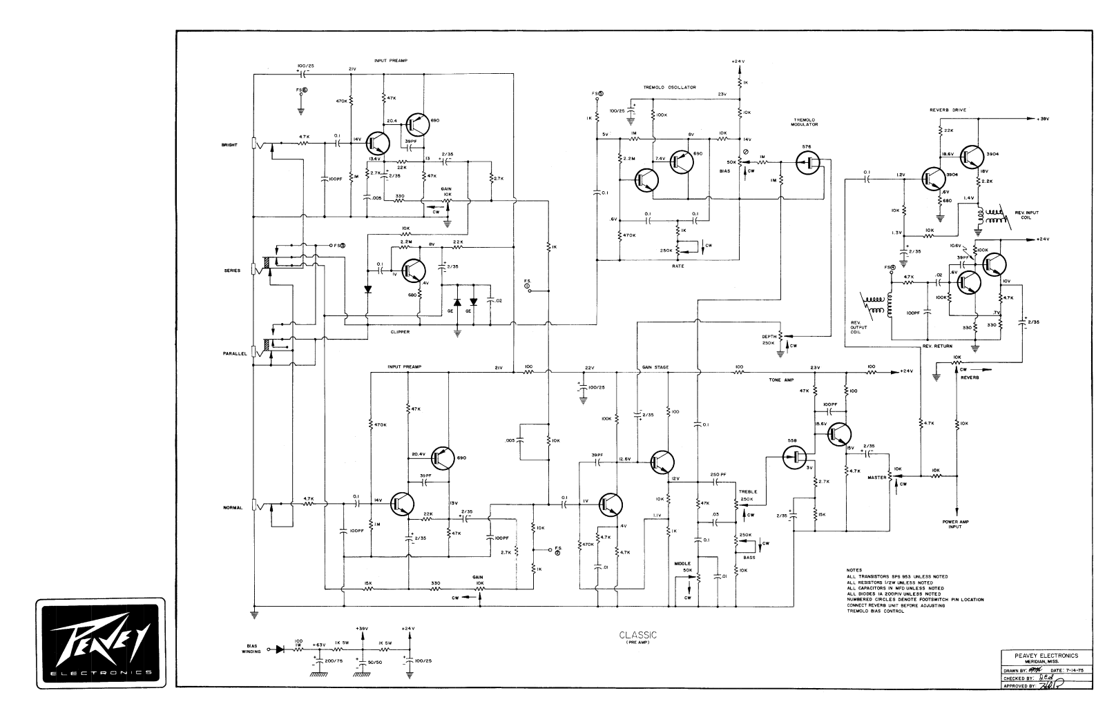 Peavey classic b schematic