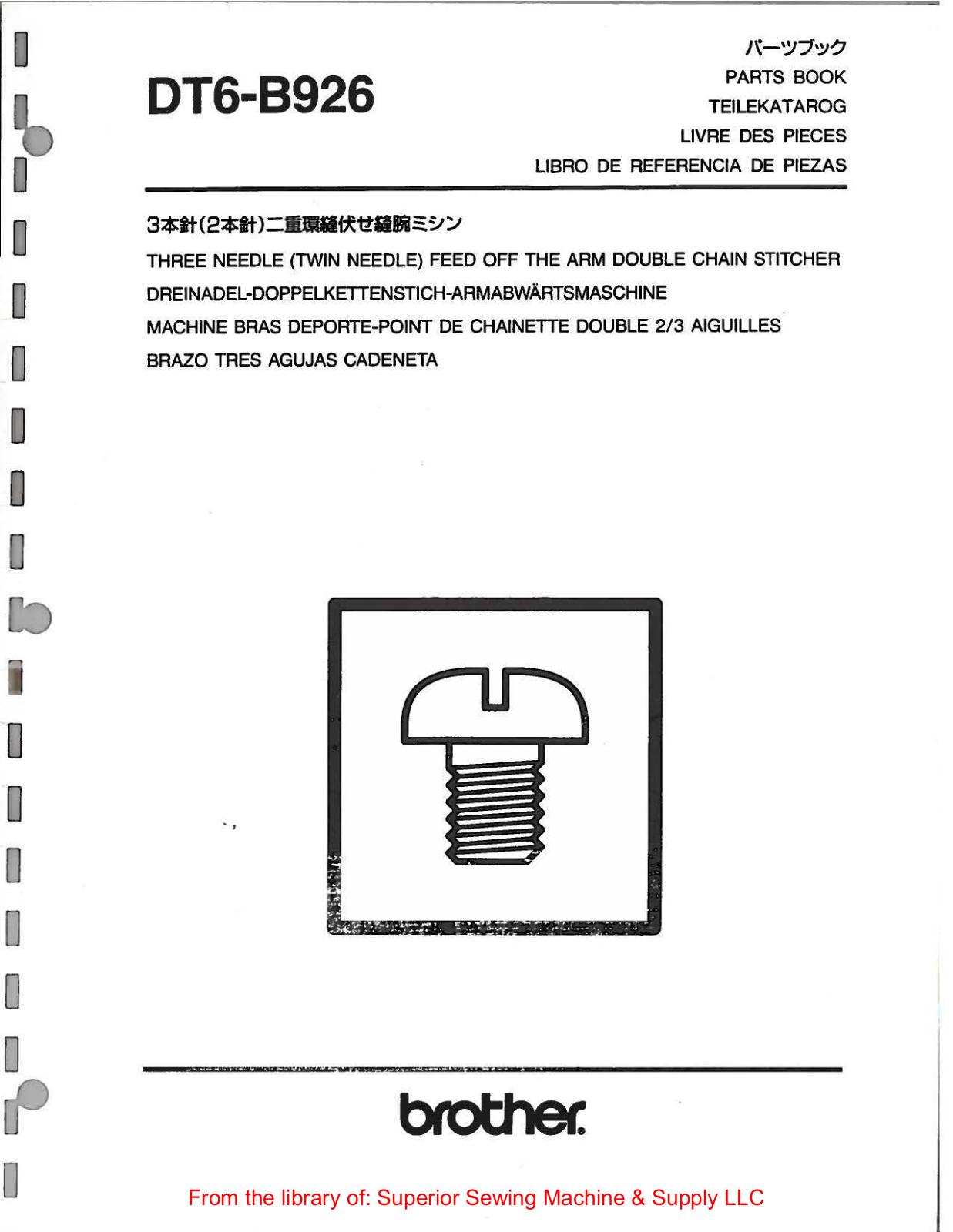 Brother DT6-B926 Manual