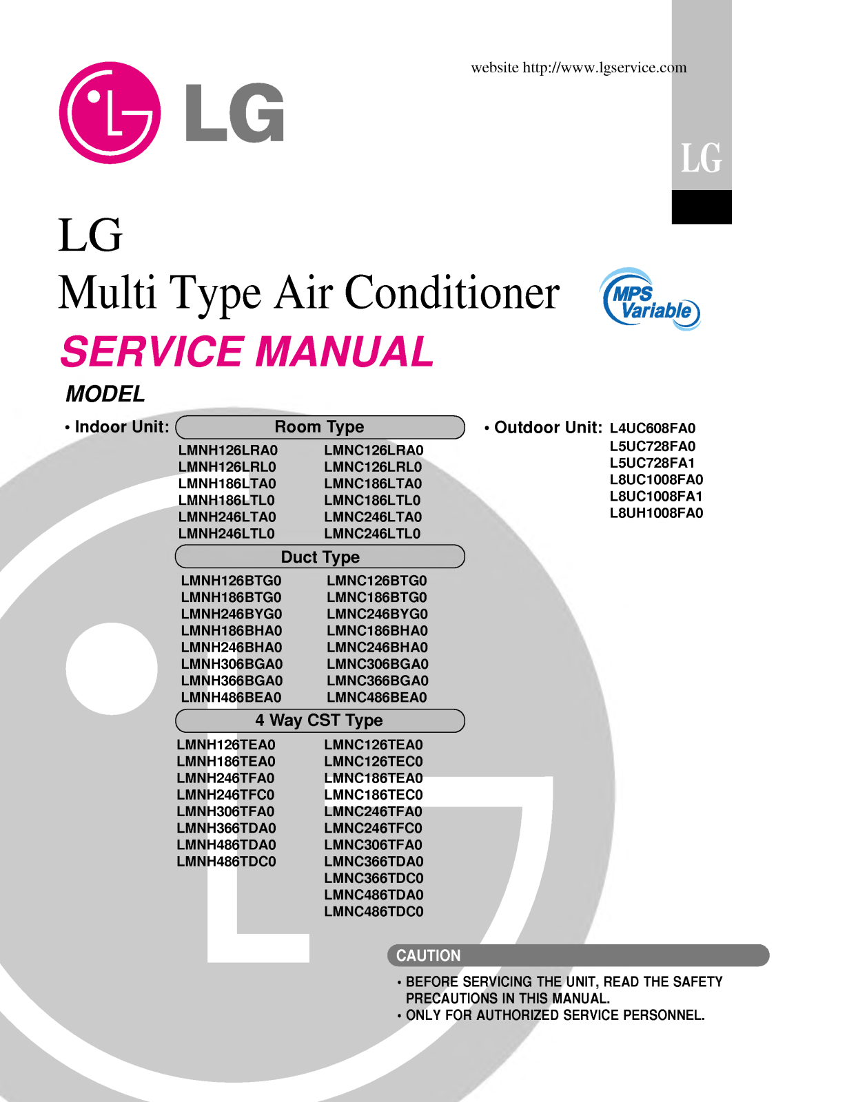 LG LMNC186BTG0 User Manual