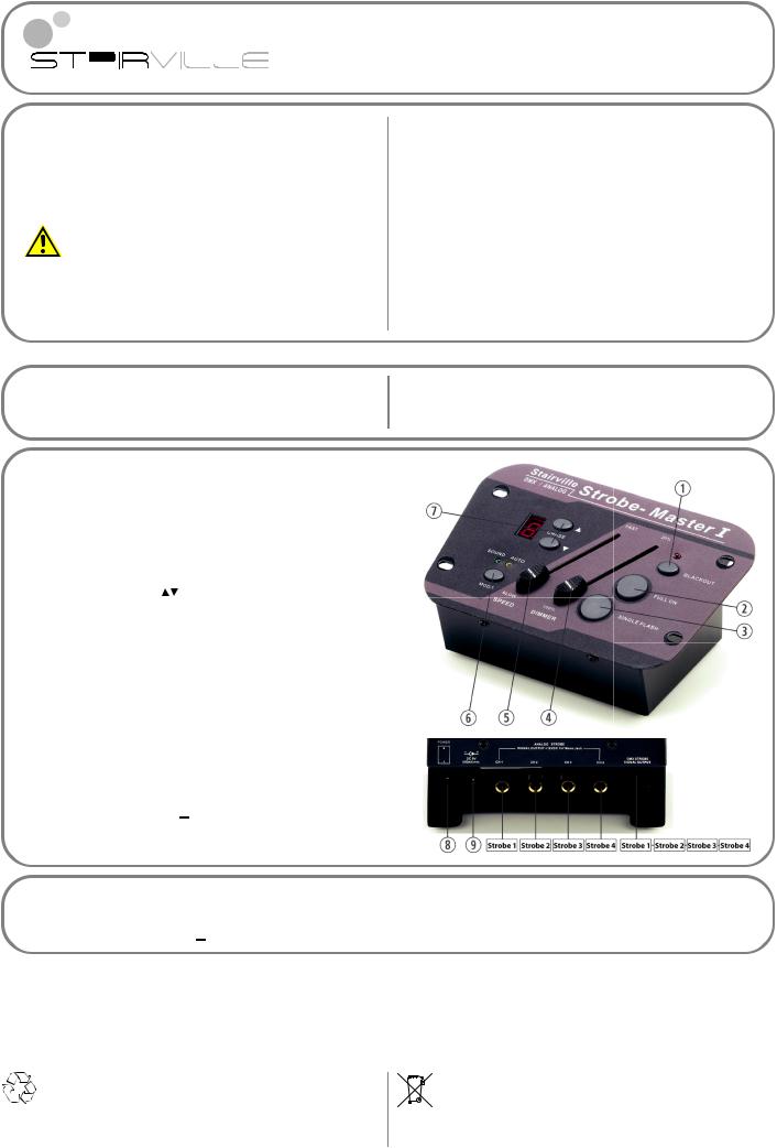 Thomann Strobe-Master I Quick Start Guide