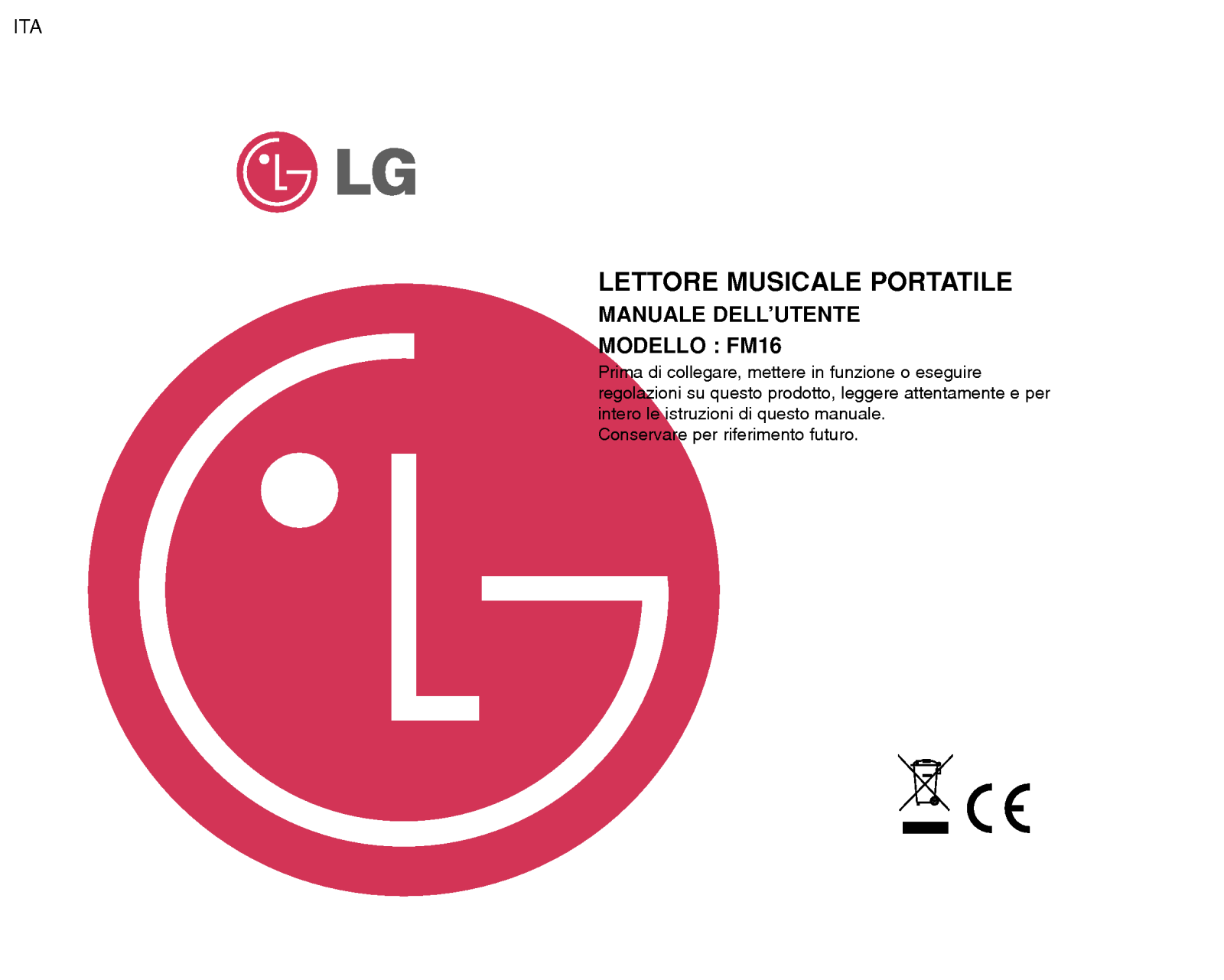 Lg MF-FM16 user Manual