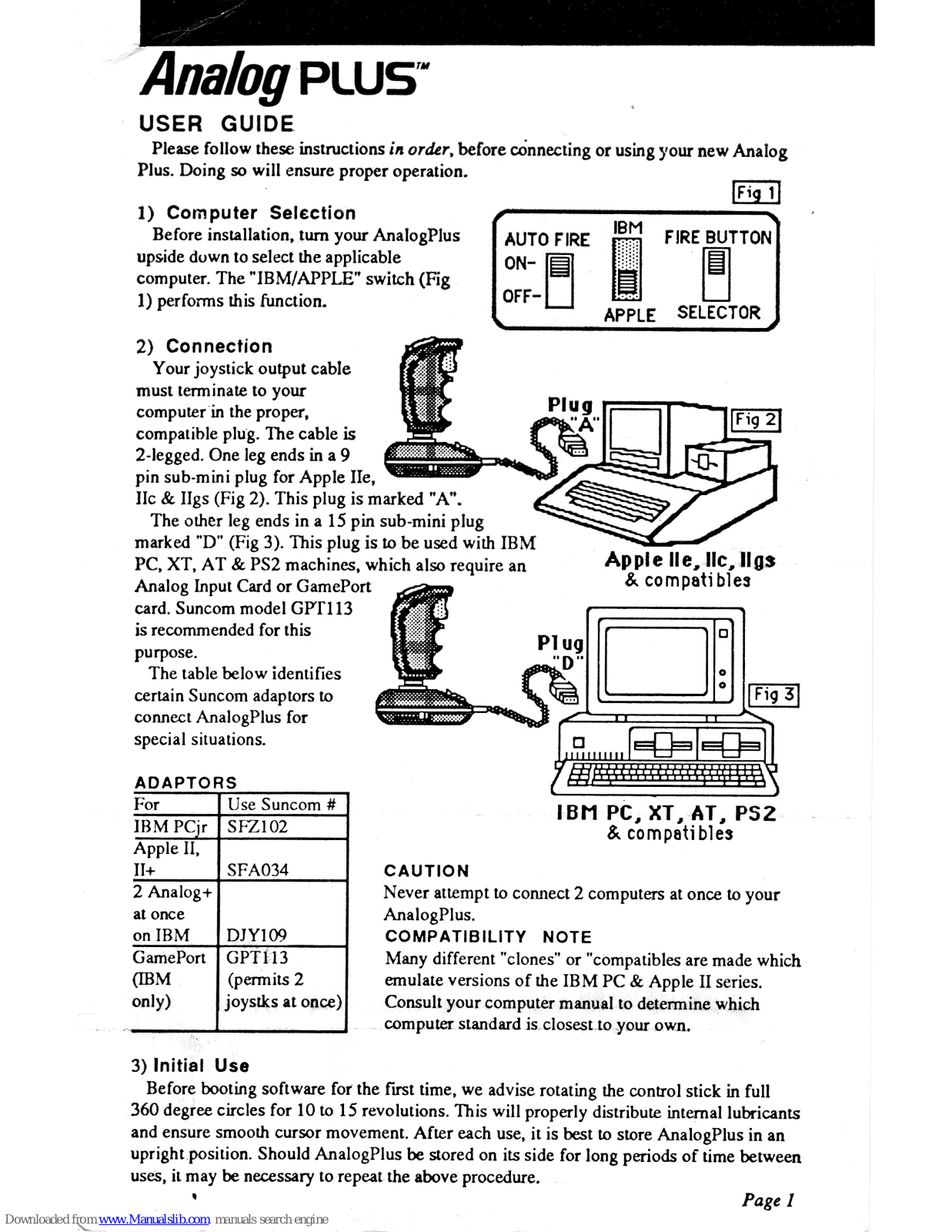 Suncom Analog Plus User Manual - ManualMachine.com