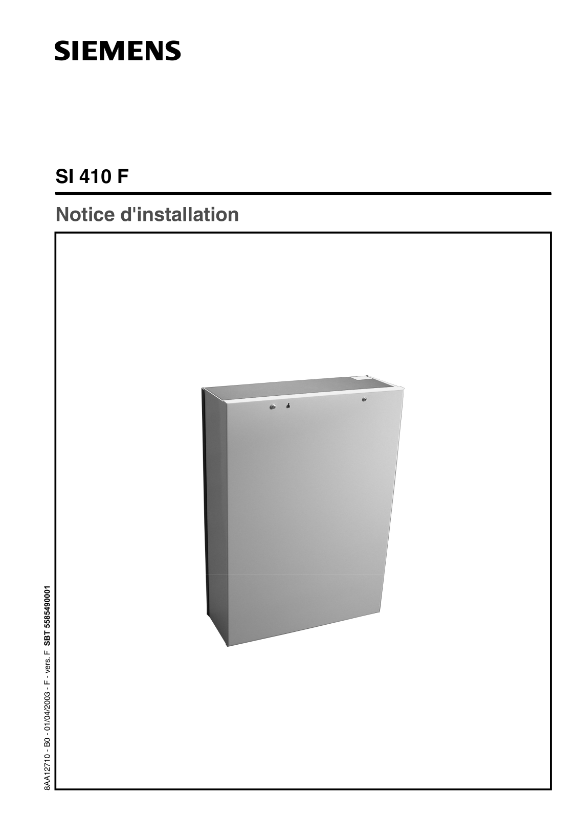 siemens si 410 f Installation Manual