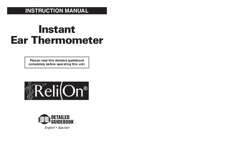 ReliOn Thermometer User Manual