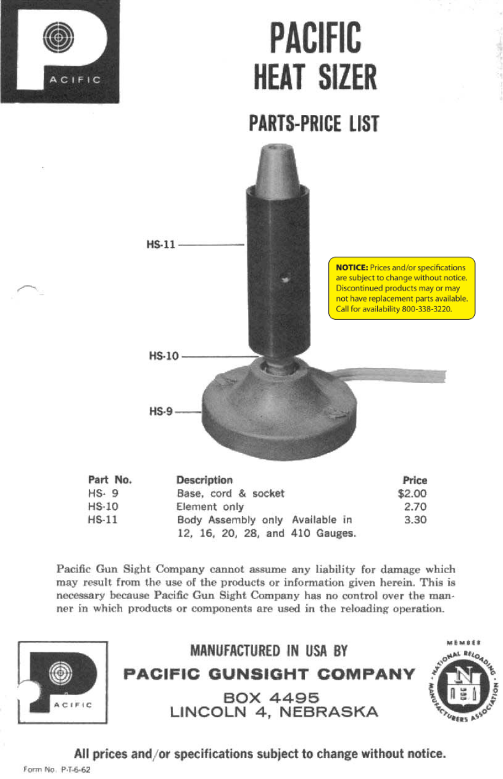 Pacific HS User Manual