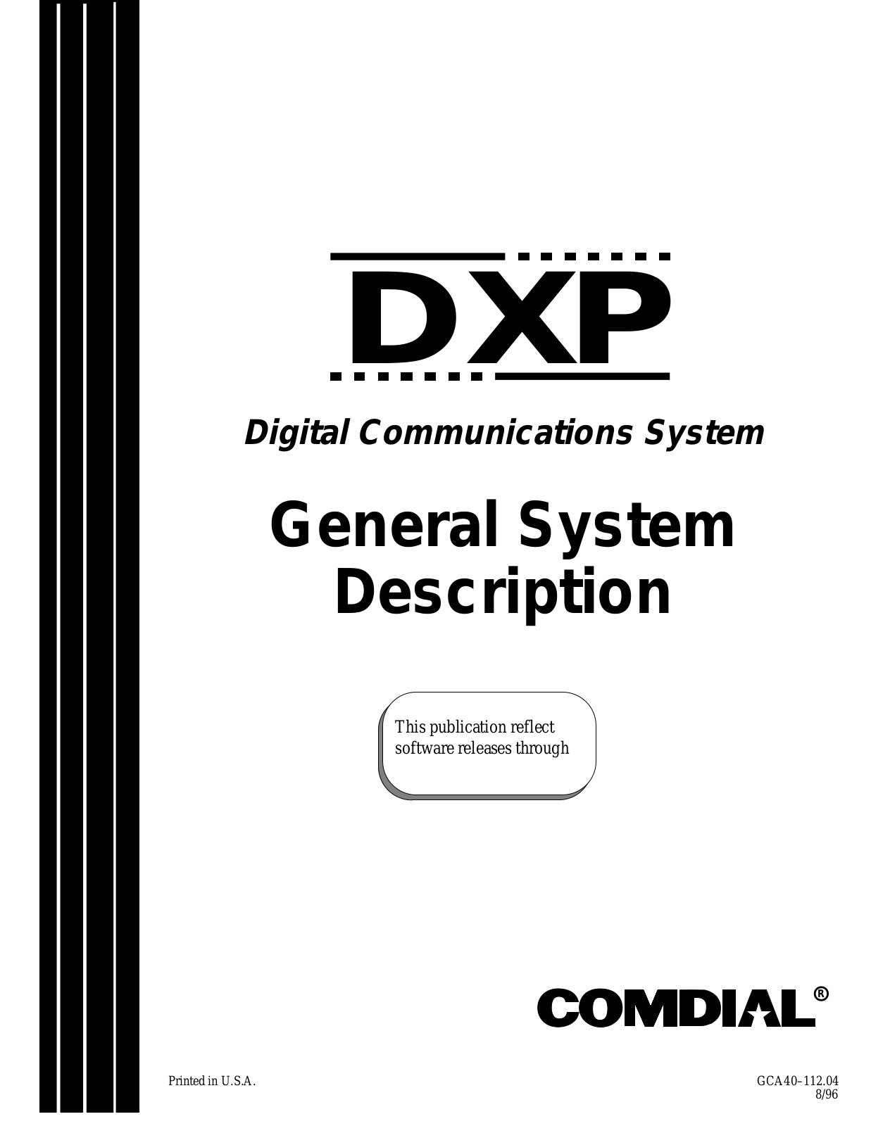 Comdial DXP Correspondance Training Service Manual