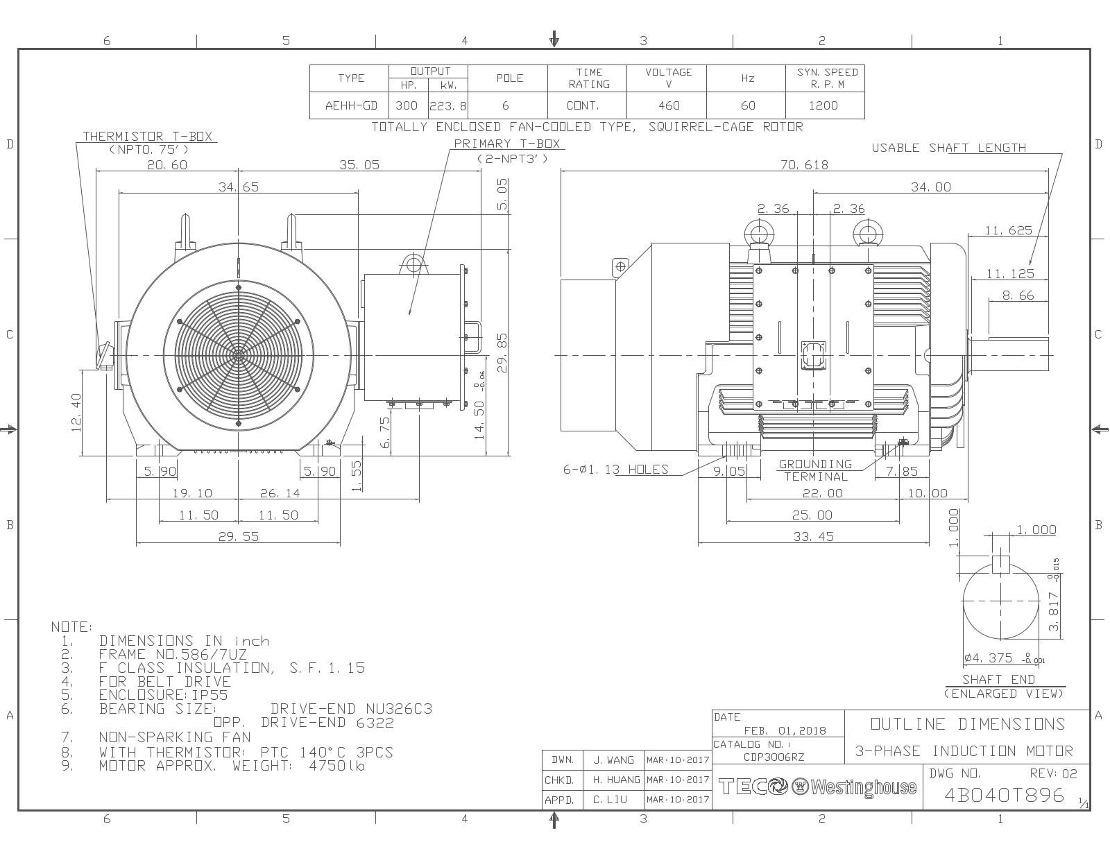 Teco CDP3006R Reference Drawing