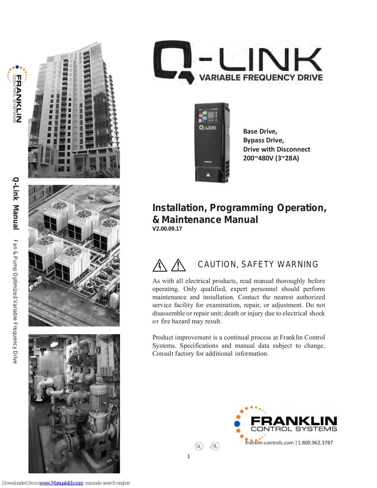 Franklin Q-link Installation, Programming Operation, & Maintenance Manual