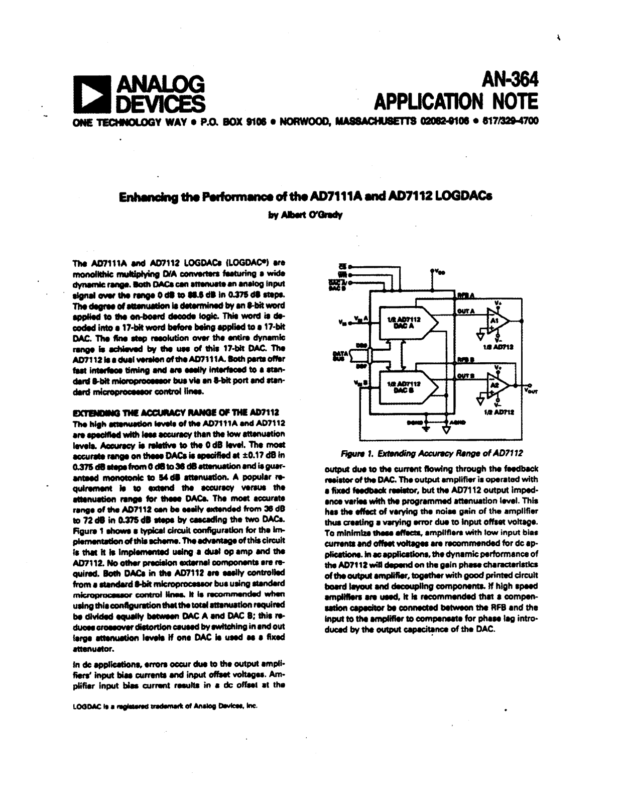 Analog Devices AN364 Application Notes