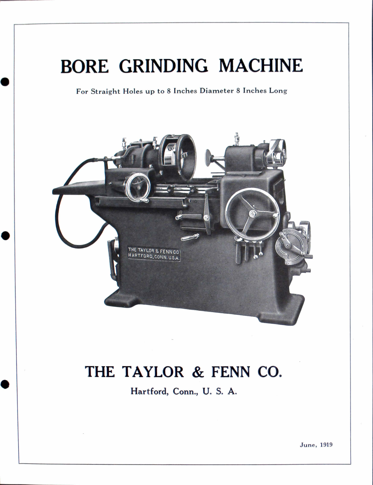 Taylor & Fenn Bore Ginding Machine Grinder - ManualMachine.com