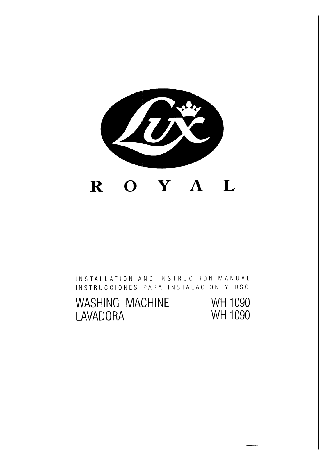 Lux WH1090 User Manual