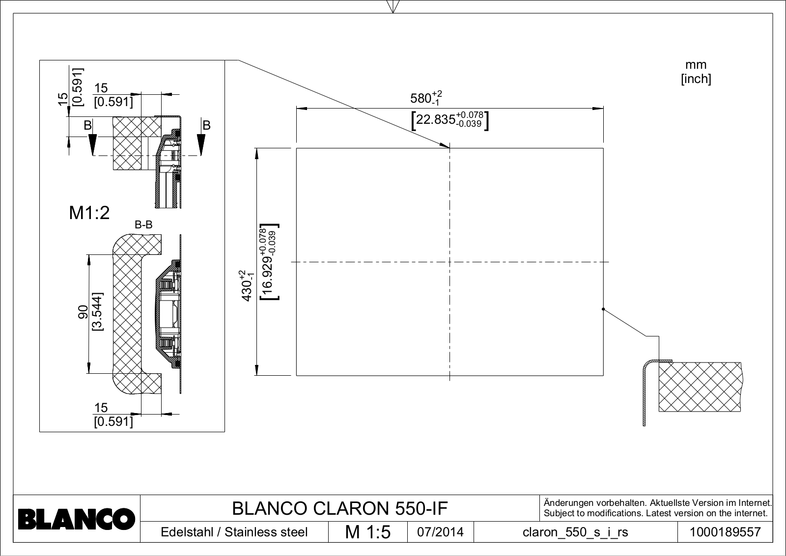 Blanco CLARON 550-IF User guide