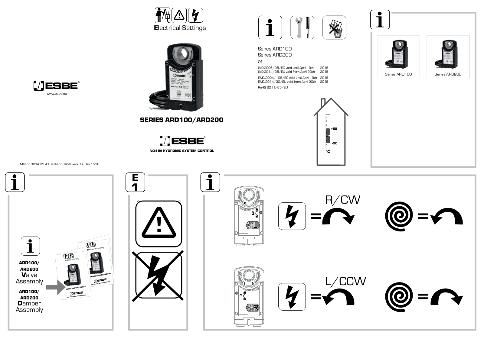 Danfoss ARD100, ARD200 Installation guide