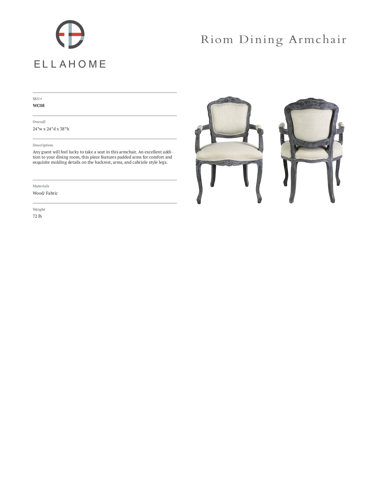 ellahome FRQP1475 Specification - ManualMachine.com