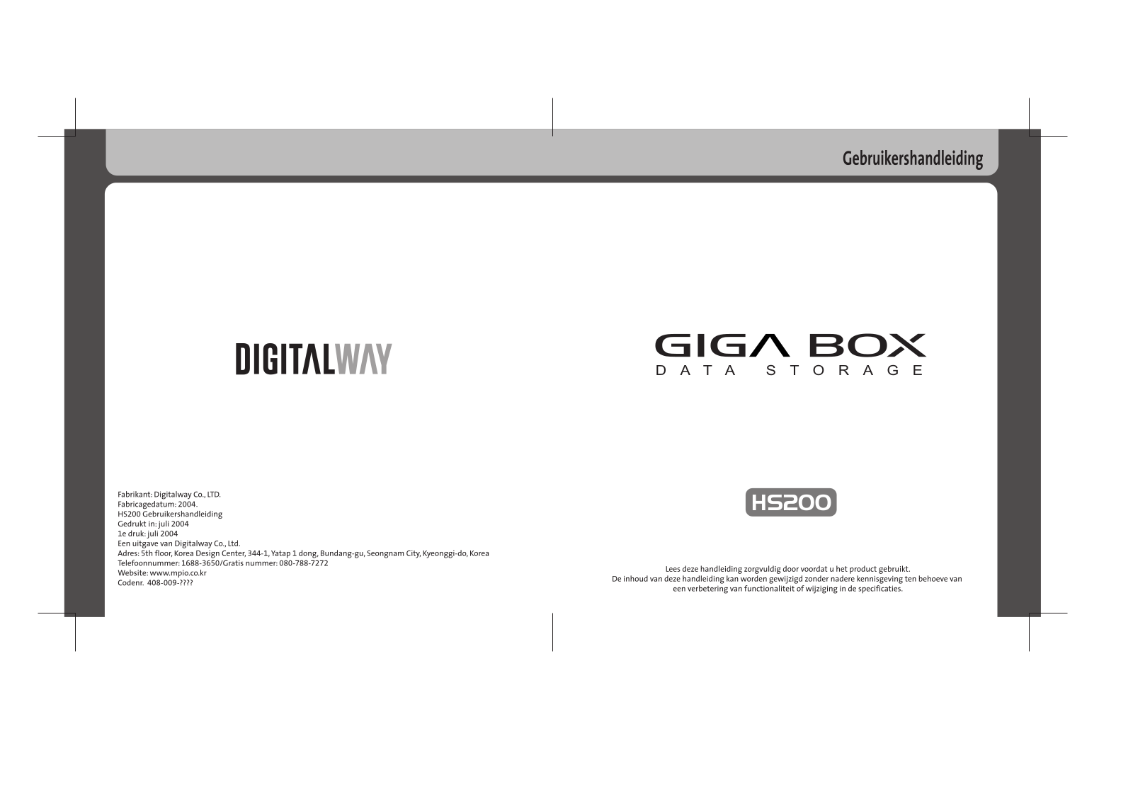 MPIO HS200 User Manual