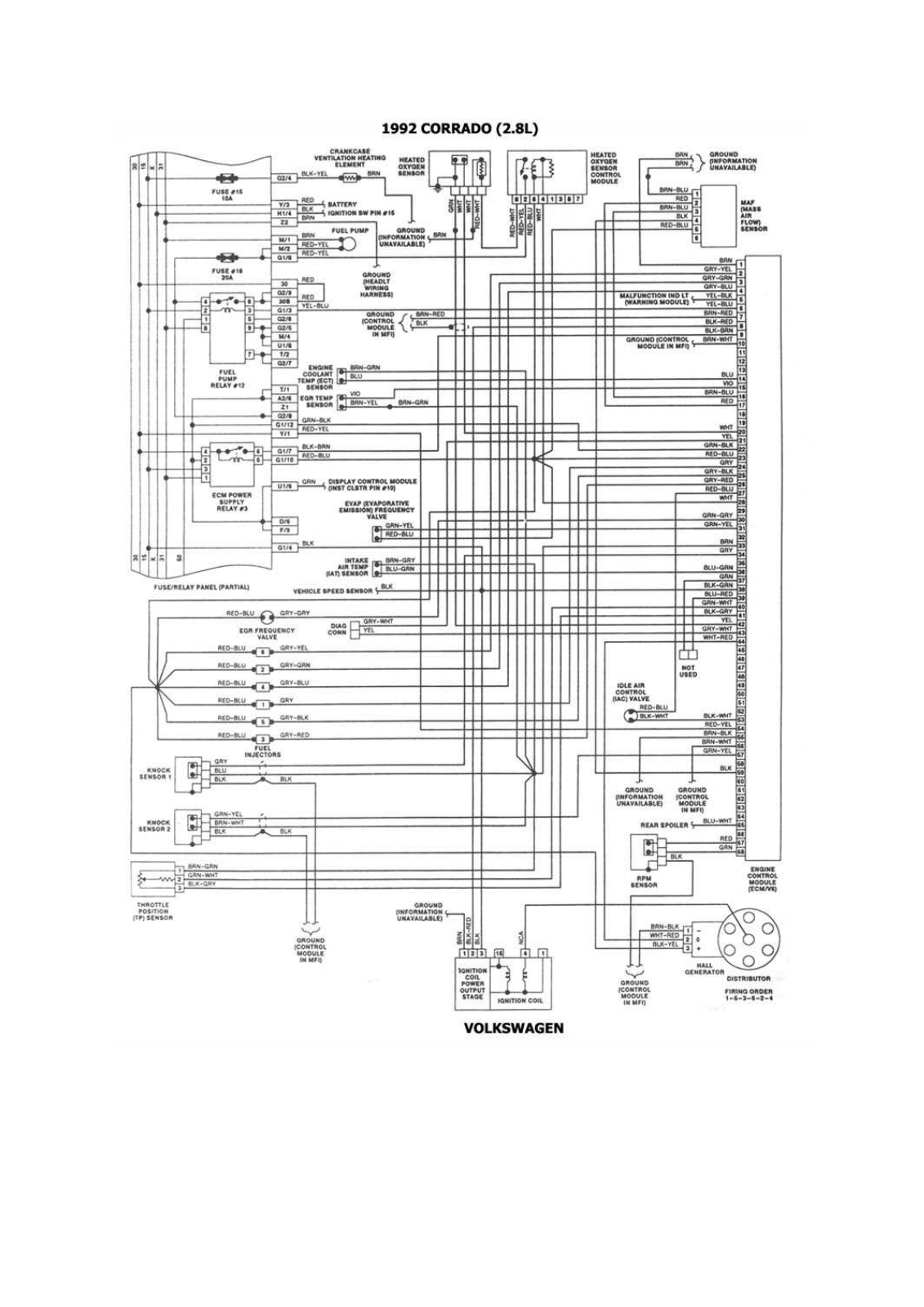 Volkswagen Cabriolet 15-34 Esqvw13 Diagram