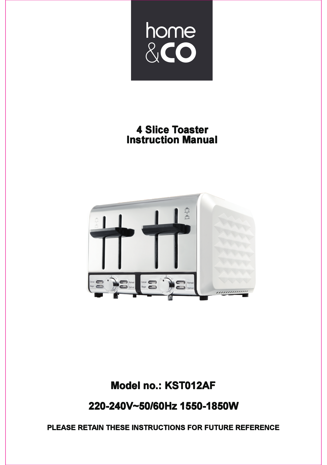 Home & CO KST012AF User Manual