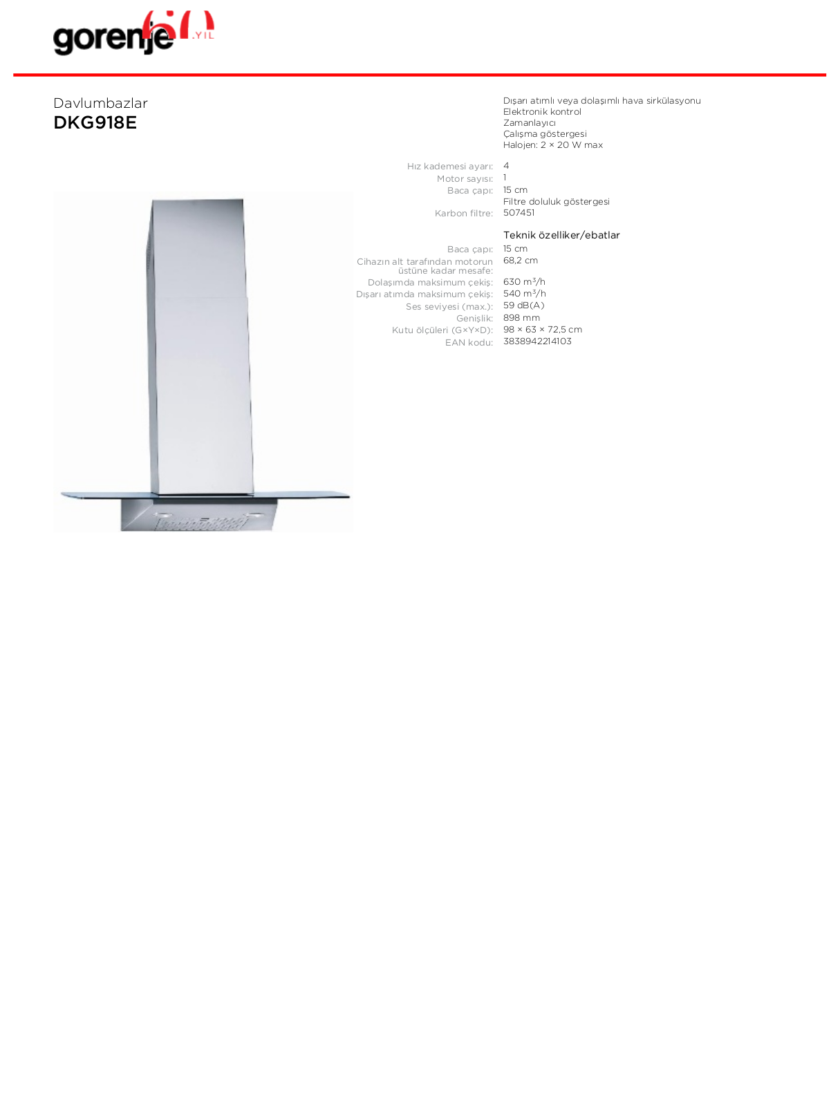 Gorenje DKG918E BROCHURE