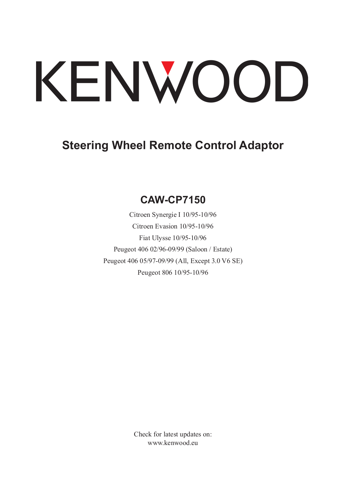 Kenwood CAW-CP7150 User Manual